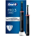 مسواک برقی Oral-B Pro 3 3900N Black/Black | پک دو نفره با فناوری 3D Cleanin - تصویر 2