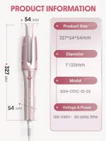خریدفرکننده مو اتوماتیک شیگلم  SHEGLAM Cupid’s Charm One-Touch Instant Curler 25mm - تصویر 3